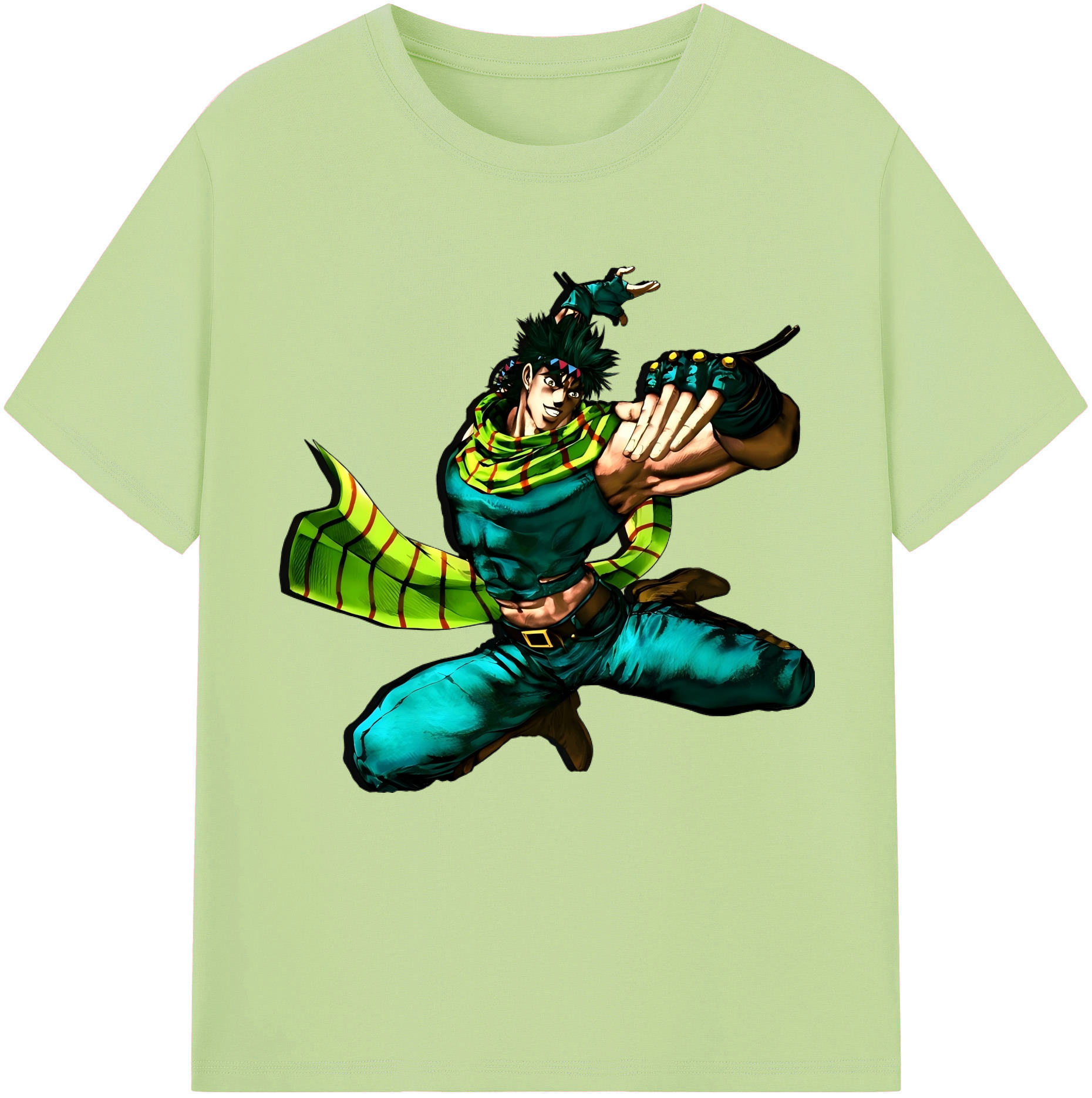 （画像用） ジョジョの奇妙な冒険 ジョセフ?ジョースター JoJo's Bizarre Adventure Joseph Joestar 綿100％半袖Tシャツ（フロントプリント）